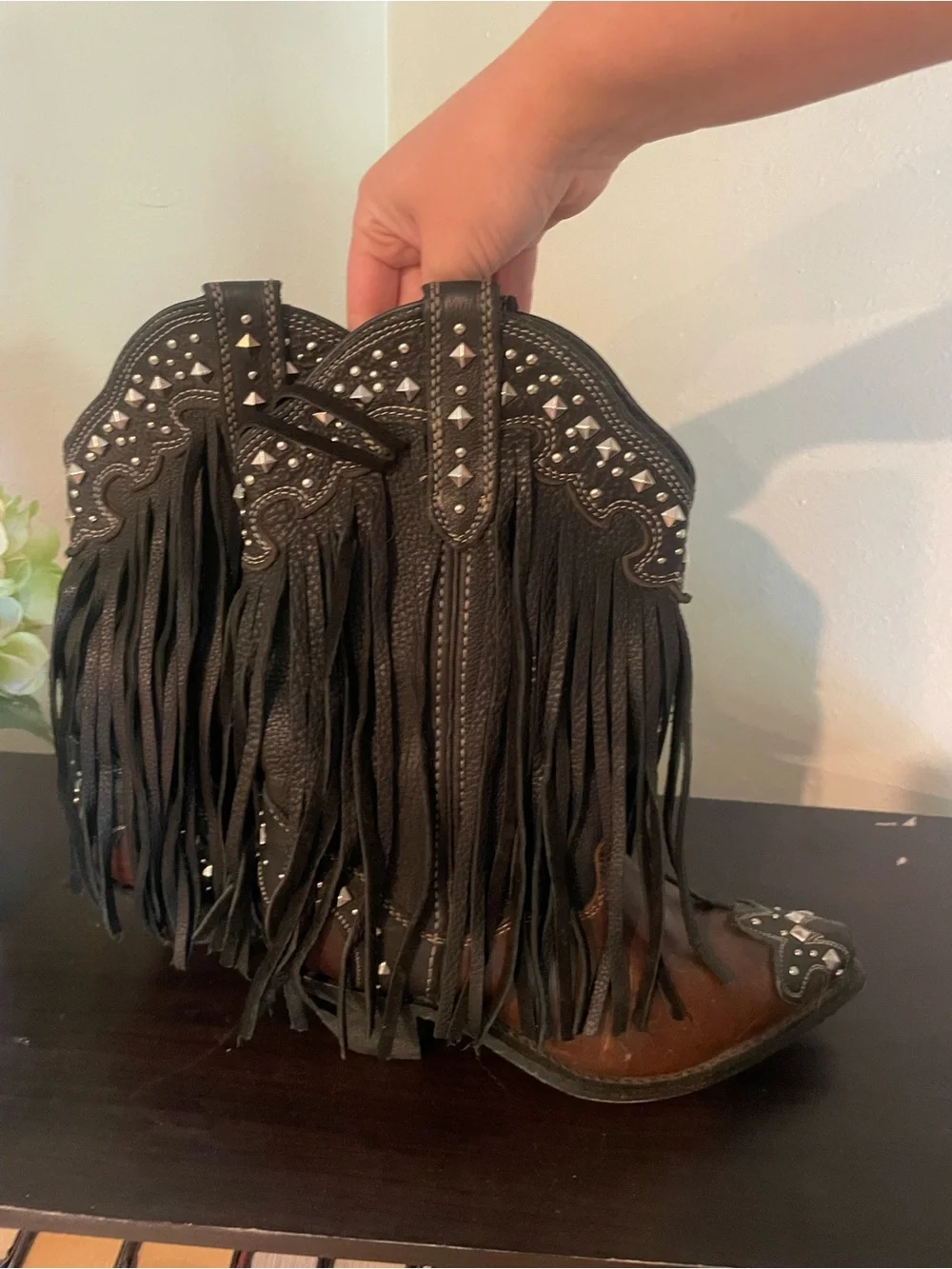 Rockin Country Fringe Embellished Cowboy Boots
